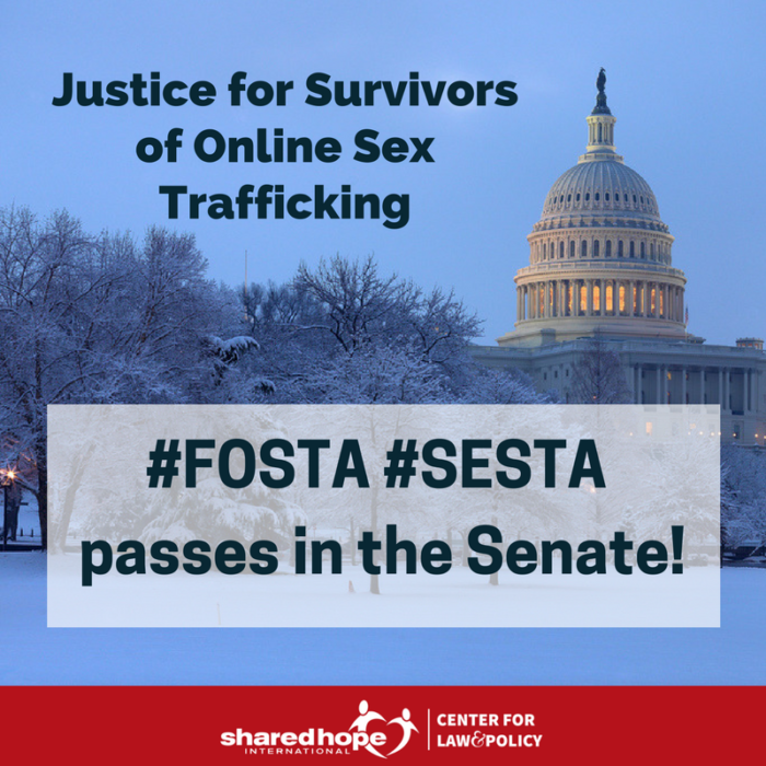 Historic Anti-Sex Trafficking Bill Passes the Senate, Heads to the President’s Desk